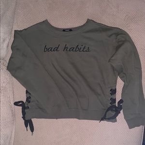 Forever 21 “Bad Habits” Crew Neck Sweater